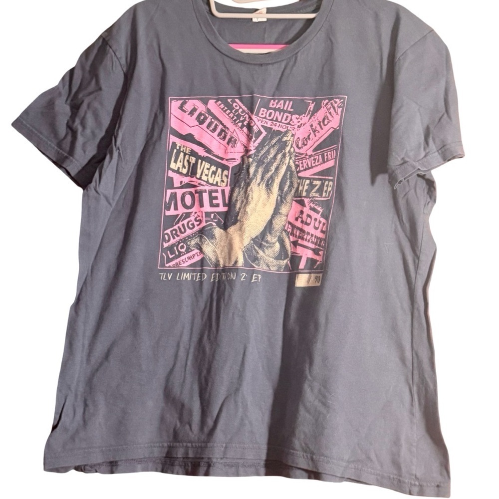 The Last Vegas Band Graphic Tee with Pink Design